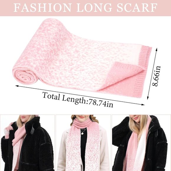 Womens Winter Knit Beanie Gloves Scarf Set Touchscreen Fleece Lined Warm - Picture 3 of 6